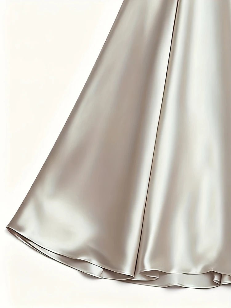 Spring/Autumn Collection: French - inspired Elegance Luxury - feel V - neck Long - sleeved Fitted Waist Dress Evening Gown for Banquets - PratSN