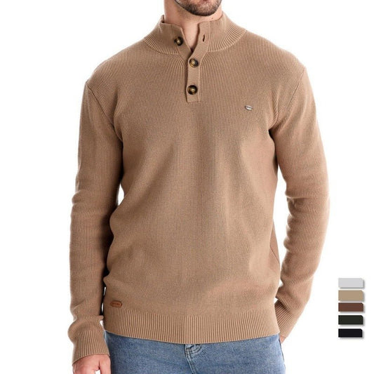 Stand Collar Men's High Quality Business Sweater Casual Sweater - PratSN