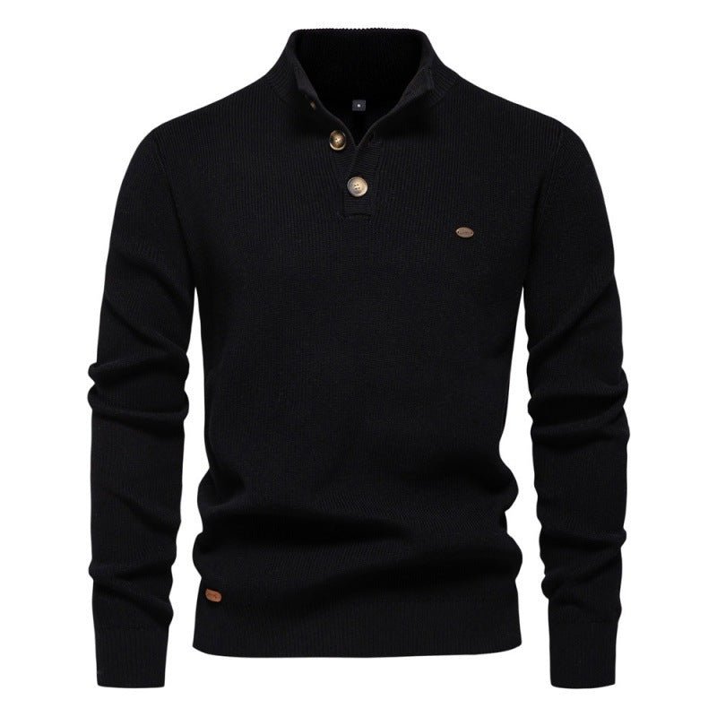 Stand Collar Men's High Quality Business Sweater Casual Sweater - PratSN