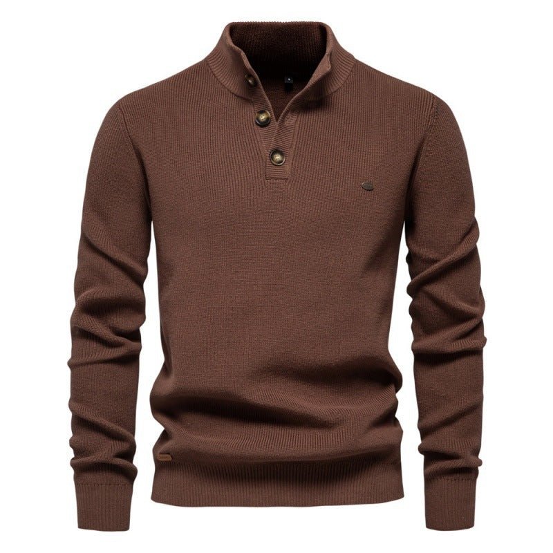 Stand Collar Men's High Quality Business Sweater Casual Sweater - PratSN