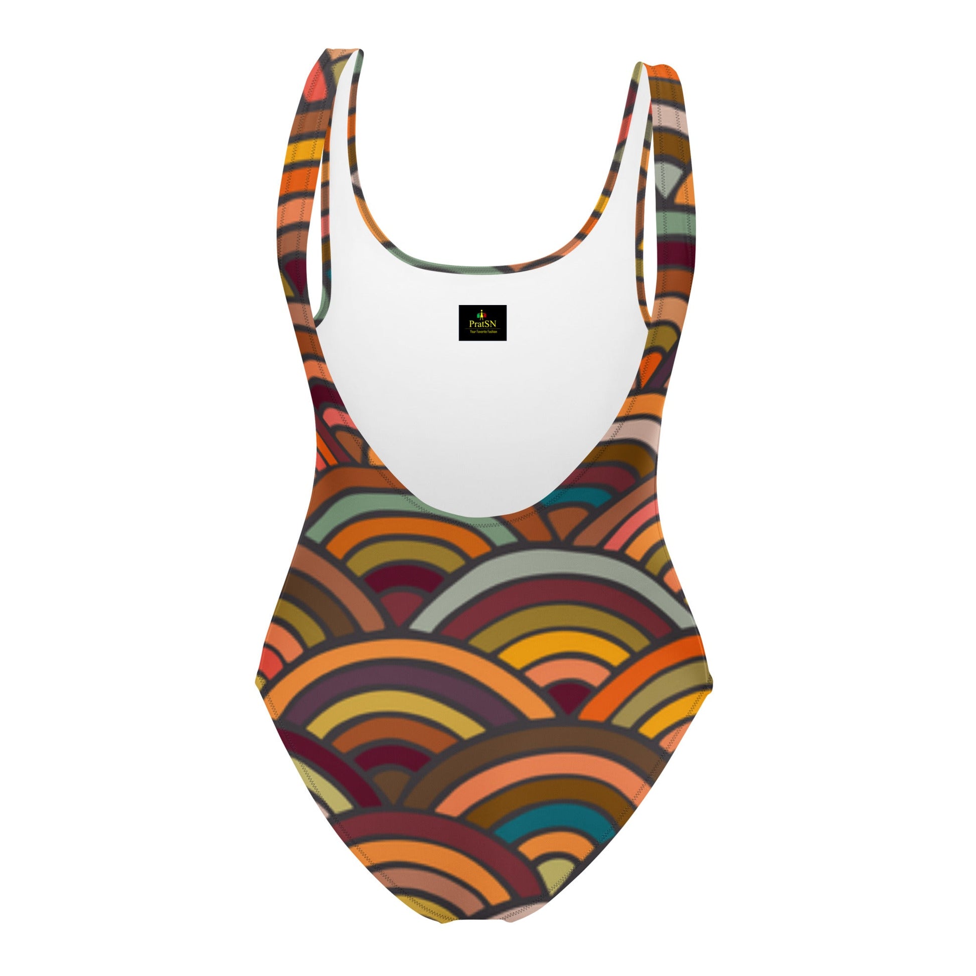 Stylish Beachwear | Women's Multicolor Circular Pattern Swimsuits | Beach Dress - PratSN