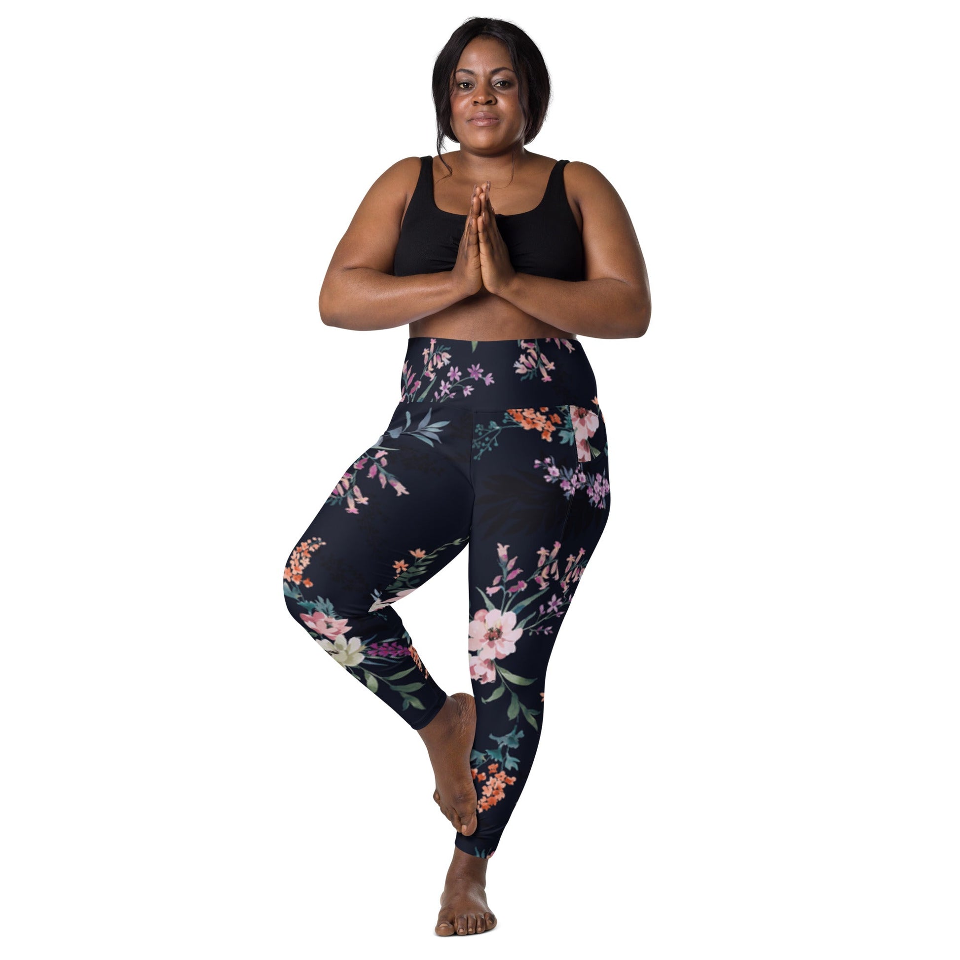Stylish floral Women's Activewear Pants with Functional Pockets - PratSN
