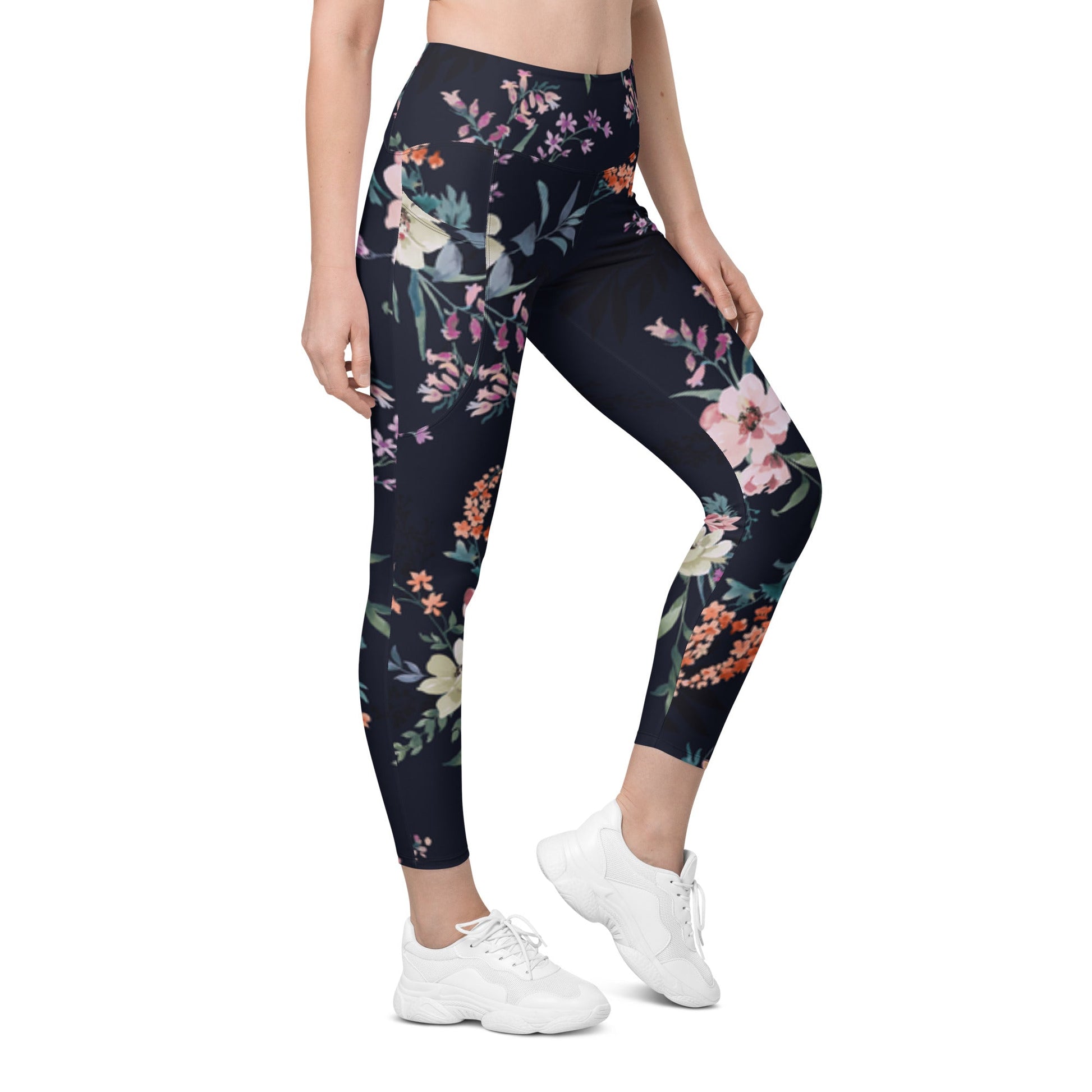Stylish floral Women's Activewear Pants with Functional Pockets - PratSN