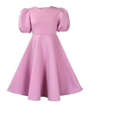Summer A-line Dress African Dresses for Women 2023 Elegant Short Lantern Sleeve High Waist Robe Africaine Femme African Clothes - PratSN Pink / S Summer A-line Dress African Dresses for Women 2023 Elegant Short Lantern Sleeve High Waist Robe Africaine Femme African Clothes - PratSN Pink / S