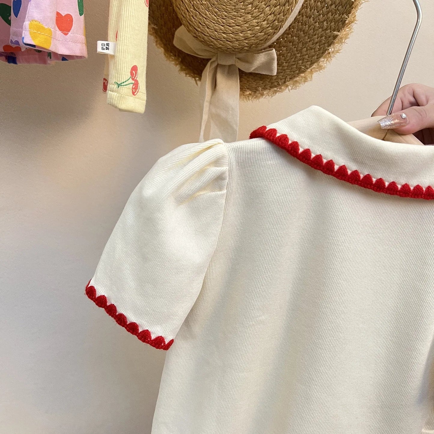 Summer Baby Girl Clothes Set Kid Lapel Tshirts and Shorts 2 Pieces Suit Children Strawberry Top Bottom Outfits Tracksuits - PratSN