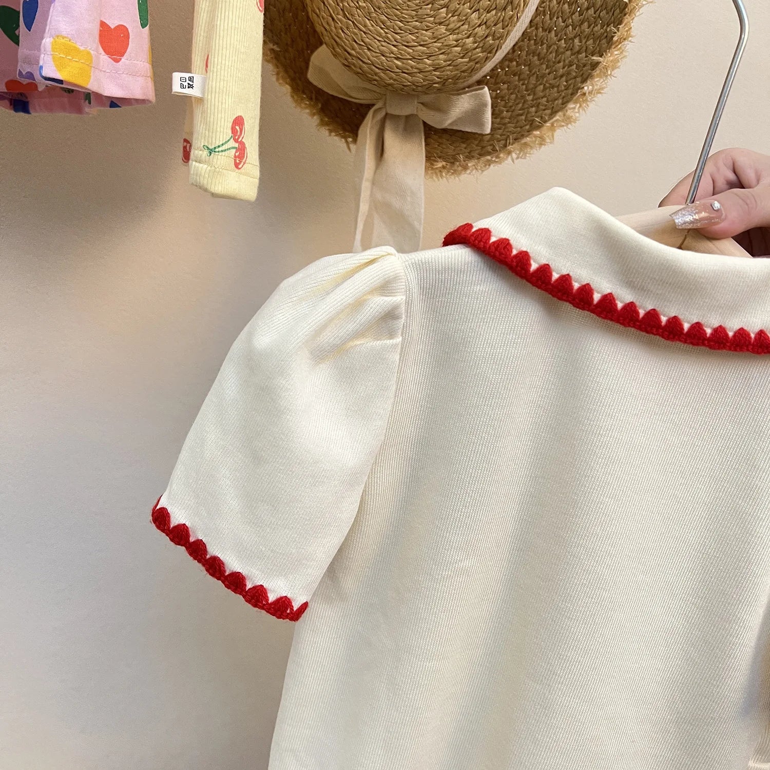 Summer Baby Girl Clothes Set Kid Lapel Tshirts and Shorts 2 Pieces Suit Children Strawberry Top Bottom Outfits Tracksuits - PratSN