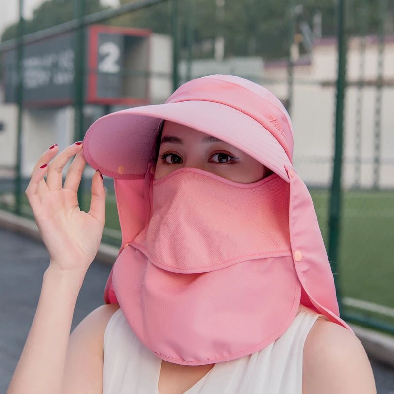 Summer Hats For Women Sun Hat With Breathable Sunscreen Outdoor Bicycling Beach Cap Visor Wide Brim Sunhat Female New - PratSN