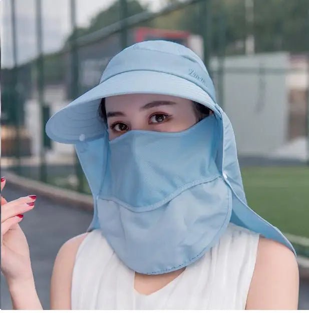 Summer Hats For Women Sun Hat With Breathable Sunscreen Outdoor Bicycling Beach Cap Visor Wide Brim Sunhat Female New - PratSN
