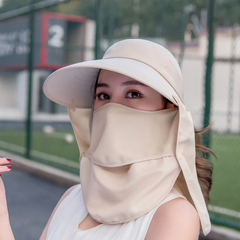 Summer Hats For Women Sun Hat With Breathable Sunscreen Outdoor Bicycling Beach Cap Visor Wide Brim Sunhat Female New - PratSN