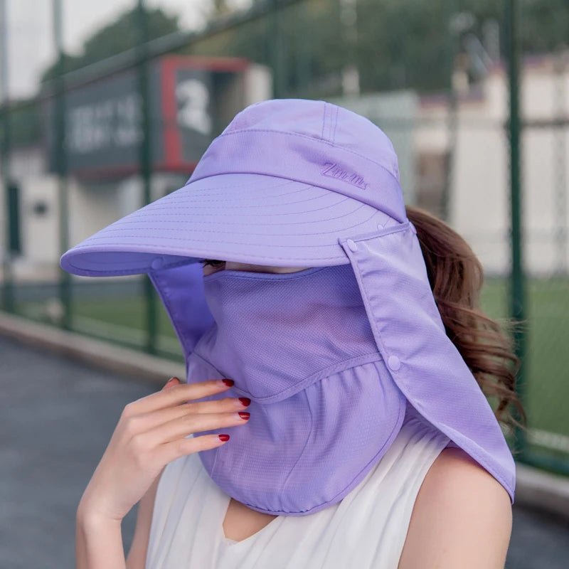 Summer Hats For Women Sun Hat With Breathable Sunscreen Outdoor Bicycling Beach Cap Visor Wide Brim Sunhat Female New - PratSN