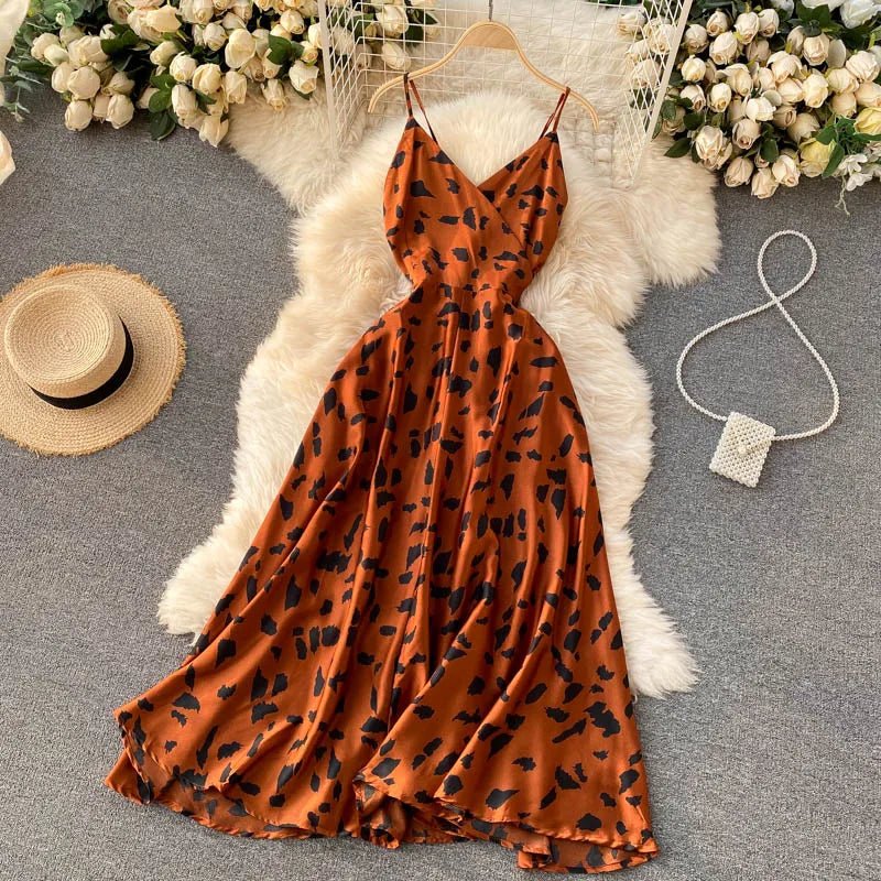 Summer Robe 2026 Dress Women V Neck Long Party Dresses Sexy Tank Backless Spaghetti Strap Maxi Female Holiday Vestidos - PratSN