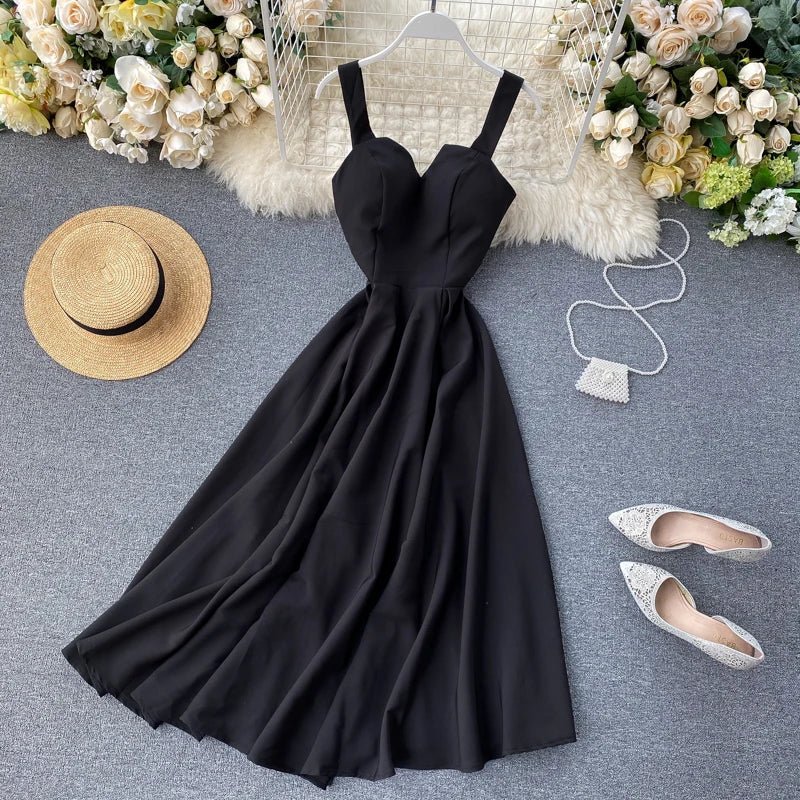 Summer Robe 2026 Dress Women V Neck Long Party Dresses Sexy Tank Backless Spaghetti Strap Maxi Female Holiday Vestidos - PratSN