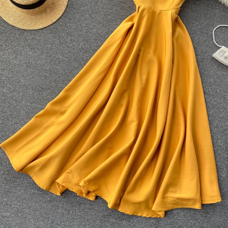 Summer Robe 2026 Dress Women V Neck Long Party Dresses Sexy Tank Backless Spaghetti Strap Maxi Female Holiday Vestidos - PratSN
