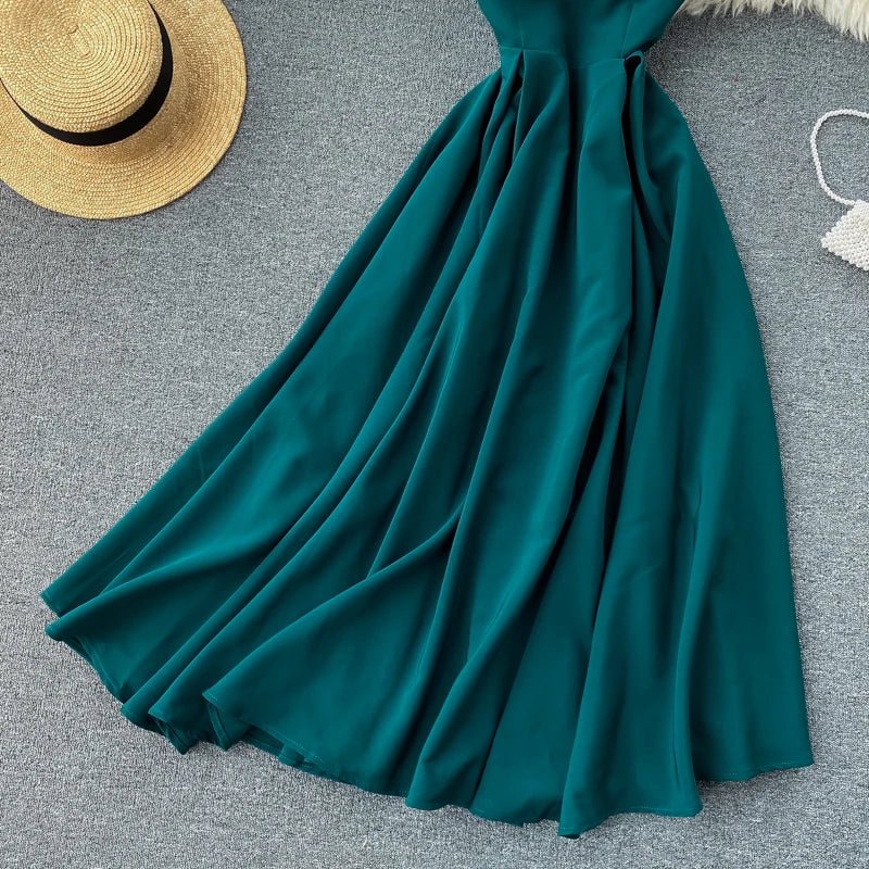 Summer Robe 2026 Dress Women V Neck Long Party Dresses Sexy Tank Backless Spaghetti Strap Maxi Female Holiday Vestidos - PratSN