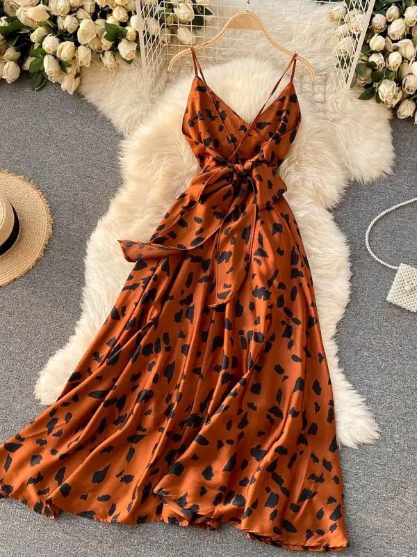 Summer Robe 2026 Dress Women V Neck Long Party Dresses Sexy Tank Backless Spaghetti Strap Maxi Female Holiday Vestidos - PratSN