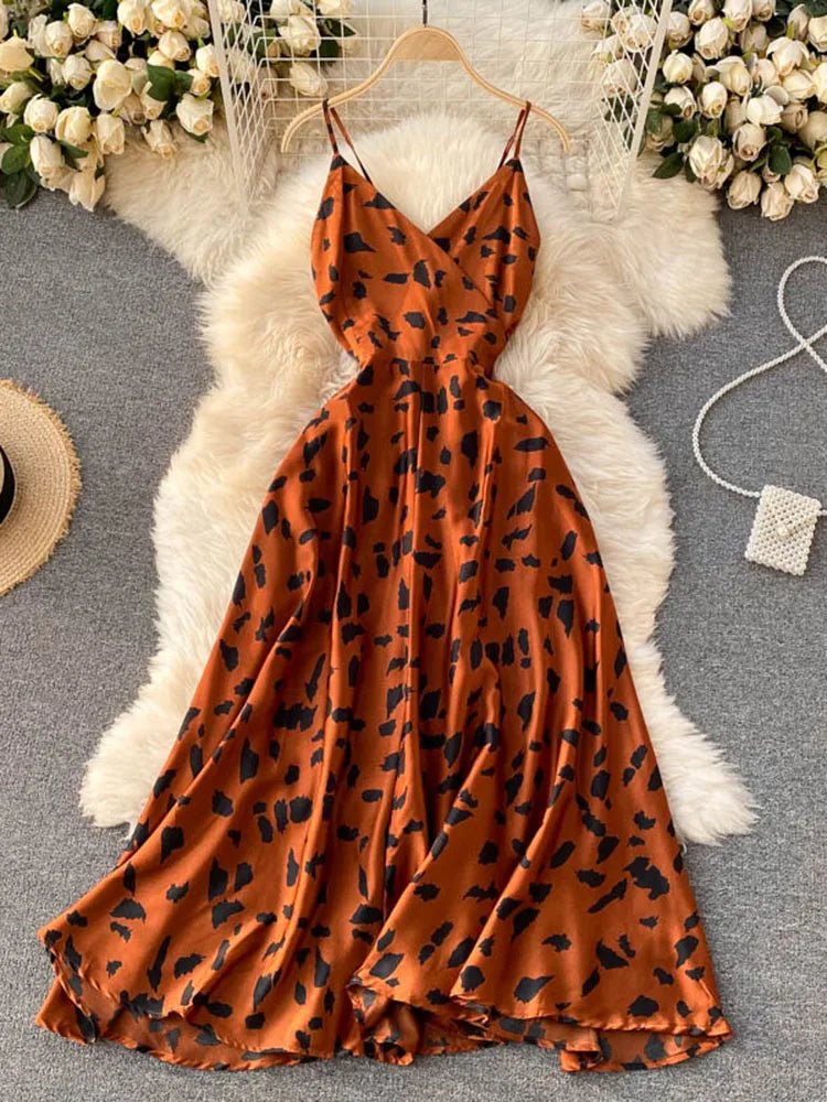 Summer Robe 2026 Dress Women V Neck Long Party Dresses Sexy Tank Backless Spaghetti Strap Maxi Female Holiday Vestidos - PratSN