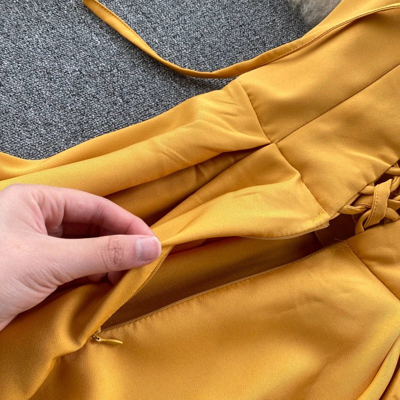 Summer Robe 2026 Dress Women V Neck Long Party Dresses Sexy Tank Backless Spaghetti Strap Maxi Female Holiday Vestidos - PratSN