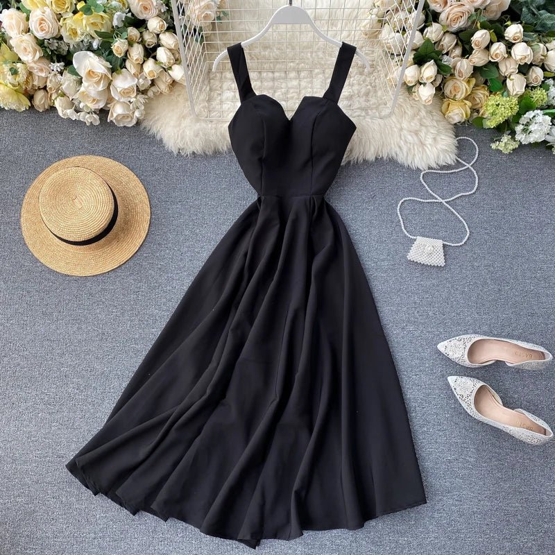 Summer Robe 2026 Dress Women V Neck Long Party Dresses Sexy Tank Backless Spaghetti Strap Maxi Female Holiday Vestidos - PratSN