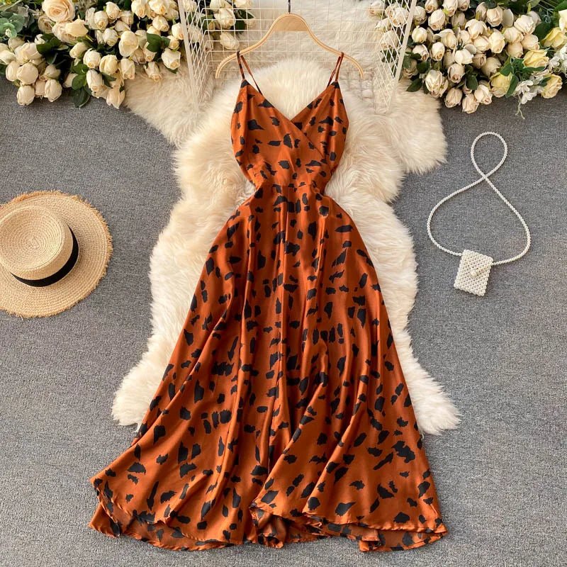 Summer Robe 2026 Dress Women V Neck Long Party Dresses Sexy Tank Backless Spaghetti Strap Maxi Female Holiday Vestidos - PratSN