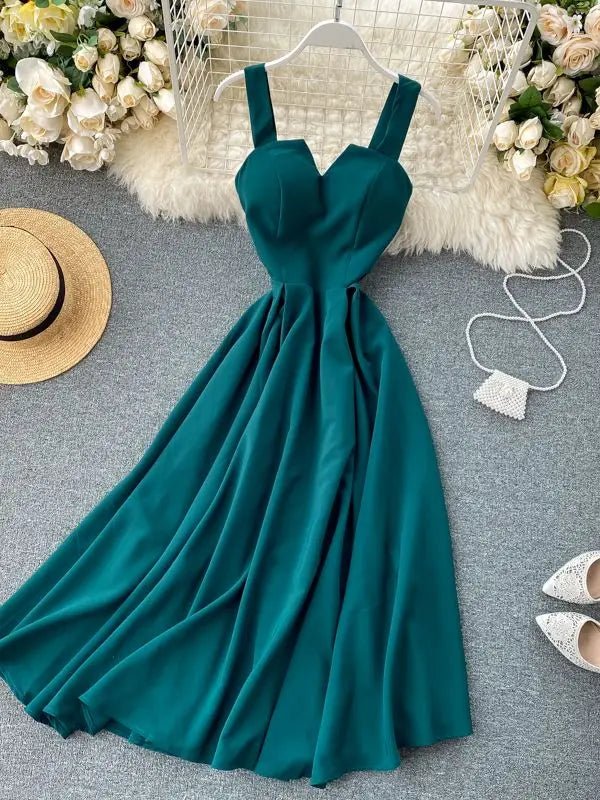 Summer Robe 2026 Dress Women V Neck Long Party Dresses Sexy Tank Backless Spaghetti Strap Maxi Female Holiday Vestidos - PratSN