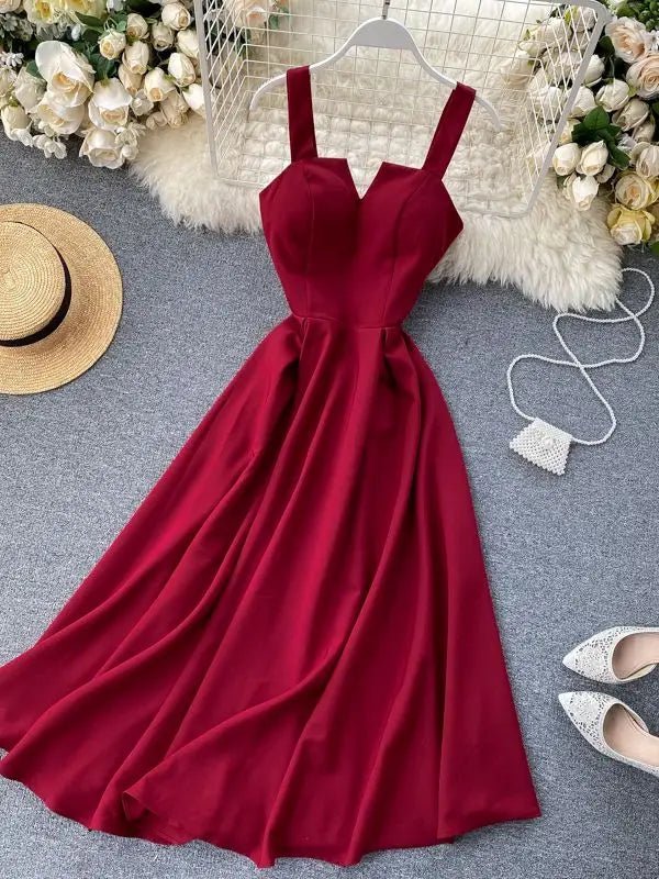 Summer Robe 2026 Dress Women V Neck Long Party Dresses Sexy Tank Backless Spaghetti Strap Maxi Female Holiday Vestidos - PratSN