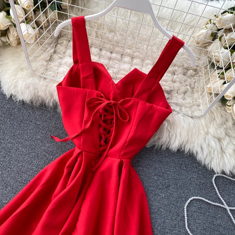 Summer Robe 2026 Dress Women V Neck Long Party Dresses Sexy Tank Backless Spaghetti Strap Maxi Female Holiday Vestidos - PratSN