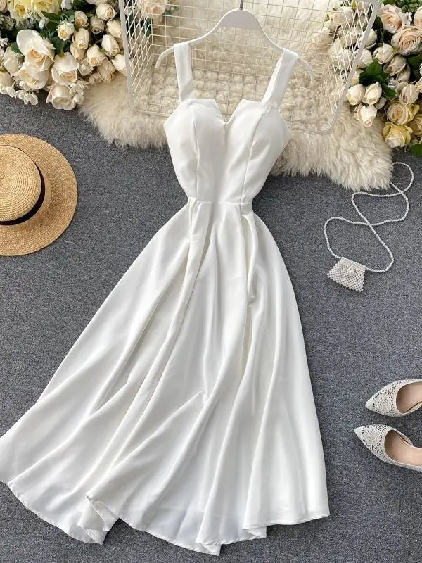 Summer Robe 2026 Dress Women V Neck Long Party Dresses Sexy Tank Backless Spaghetti Strap Maxi Female Holiday Vestidos - PratSN