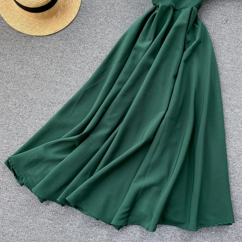 Summer Robe 2026 Dress Women V Neck Long Party Dresses Sexy Tank Backless Spaghetti Strap Maxi Female Holiday Vestidos - PratSN