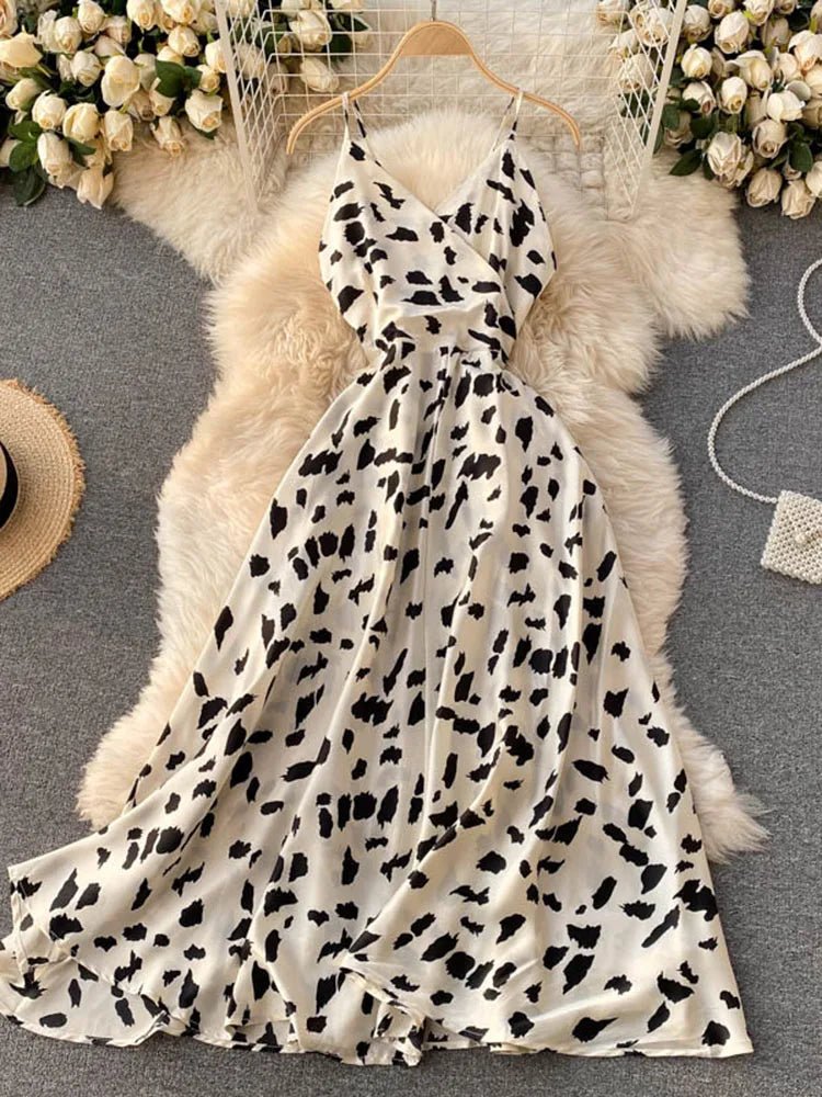 Summer Robe 2026 Dress Women V Neck Long Party Dresses Sexy Tank Backless Spaghetti Strap Maxi Female Holiday Vestidos - PratSN
