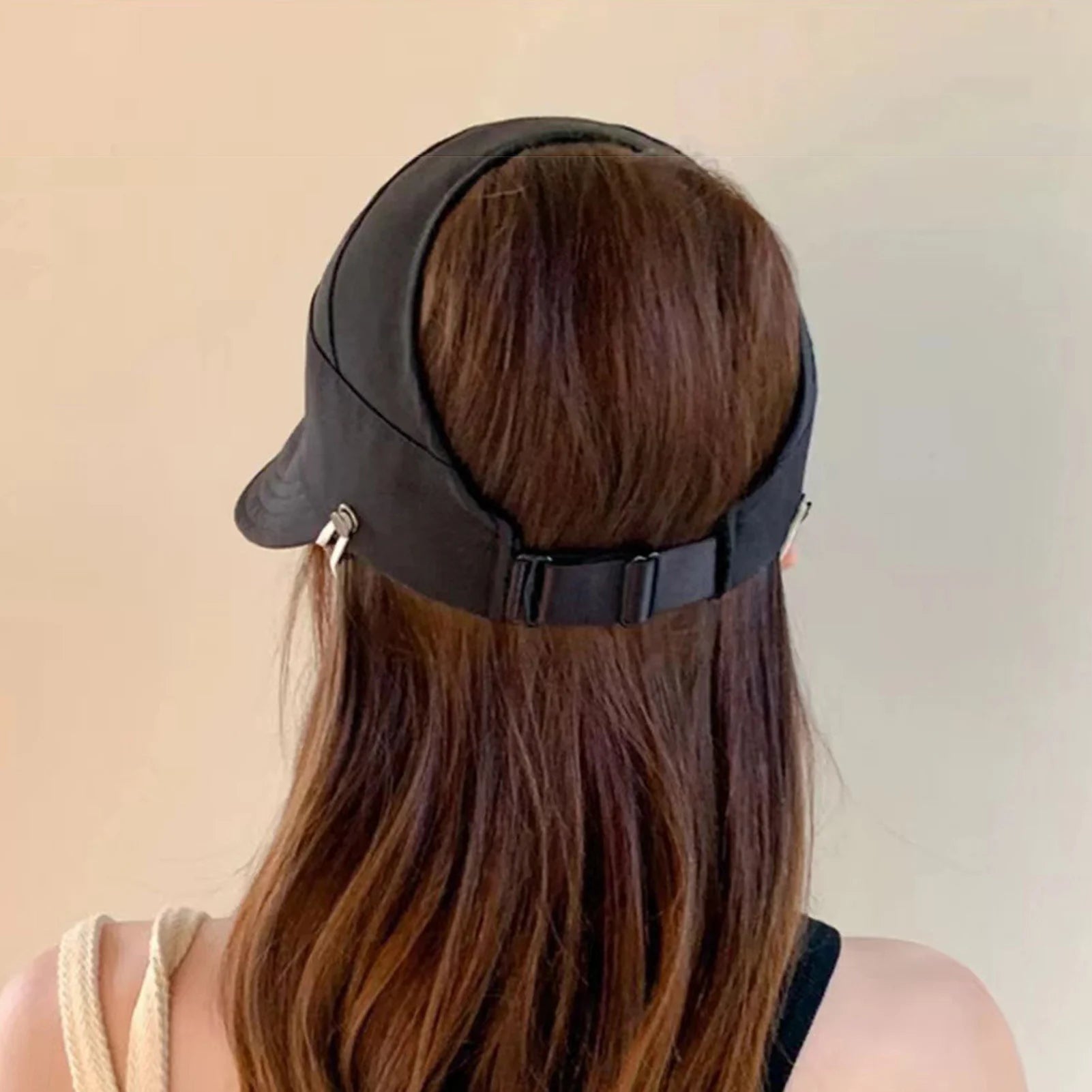 Summer Sun Hats for women Adjustable Large Brim Breathable Ponytail Empty Top Casual Beach Hat for Outdoor Sports Hiking Travel - PratSN