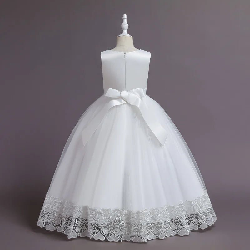 Summer Tulle Flower Girls Dress for Wedding Party Child Princess Pageant Long Gown Kids Dresses for Girls Formal Evening Clothes - PratSN