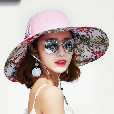 Summer Women's Fashion Outdoor Travel Foldable Big Brim - PratSN