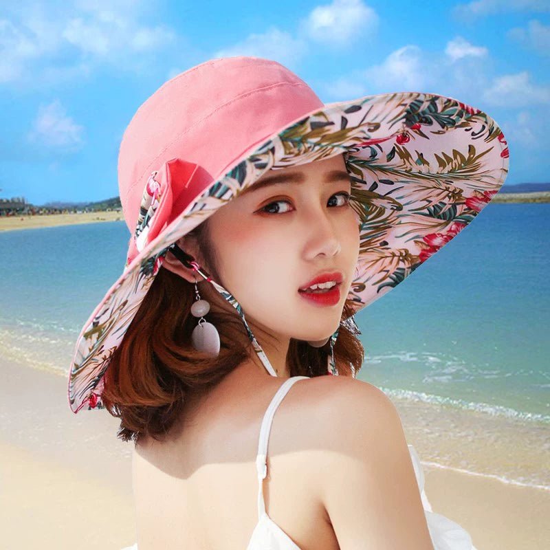Summer Women's Fashion Outdoor Travel Foldable Big Brim - PratSN