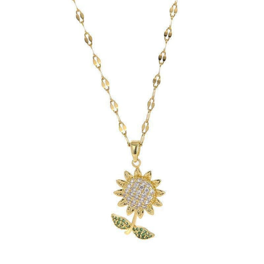 Sunflower necklace, Unique Design, Necklaces - PratSN