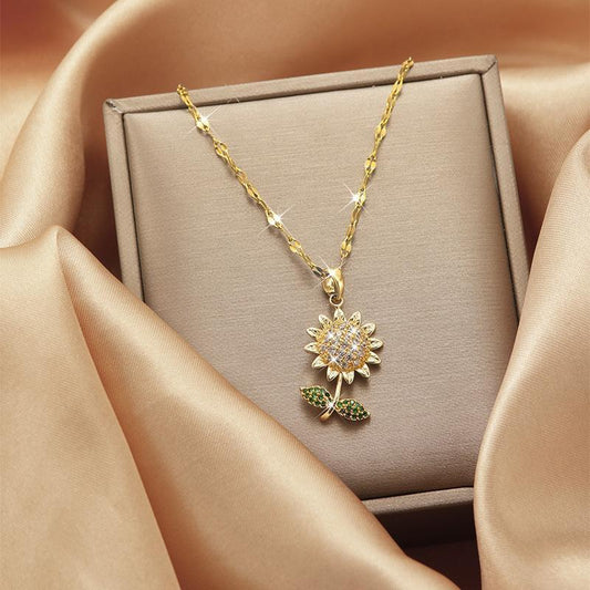 Sunflower necklace, Unique Design, Necklaces - PratSN