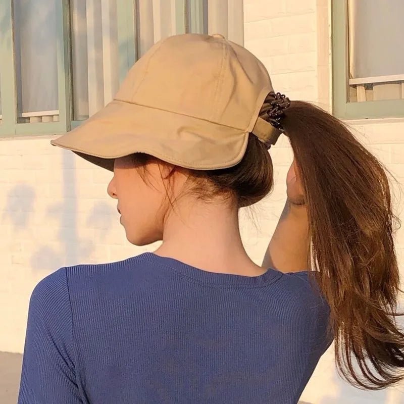 sunshade fisherman hat women's summer sunshade hat Velcro large brim basin hat - PratSN