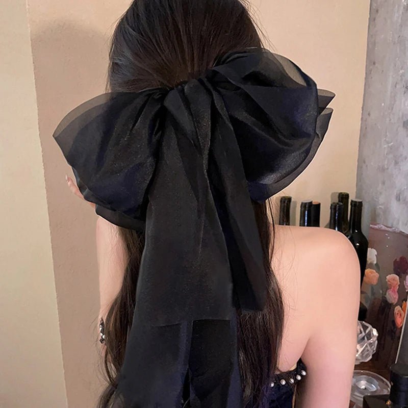 Super Fairy Ribbon Bowknot Hair Clip Princess Sweet Spring Clip High - end Atmosphere Headwear Hair Accessories - PratSN