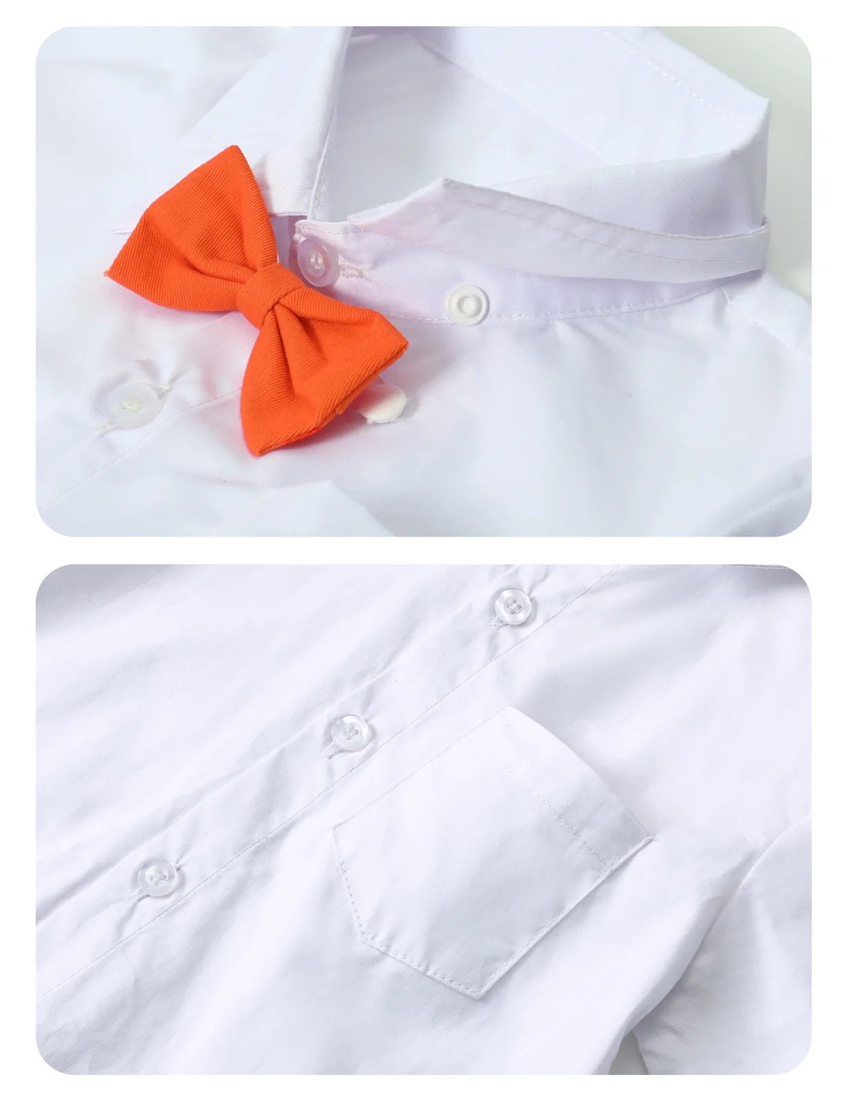 Suspenders Outfits Baby Boys Formal Clothing Sets Wedding Ring Bearer Clothes Kids Plaid Solid Suit Toddler Birthday Pants Set - PratSN