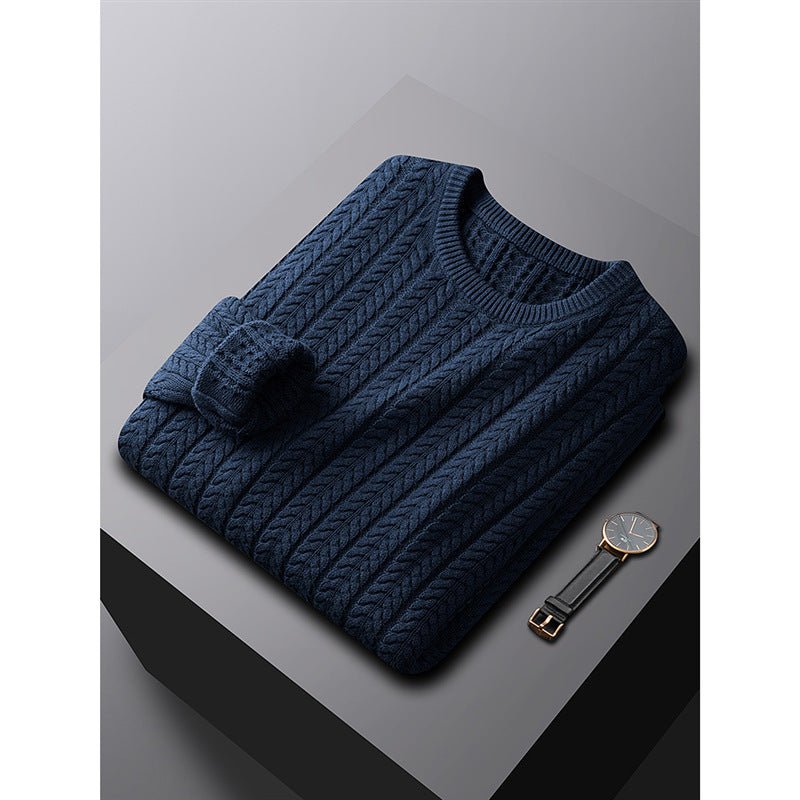 Sweater Men's Thick Cotton Solid Color With Fur - PratSN