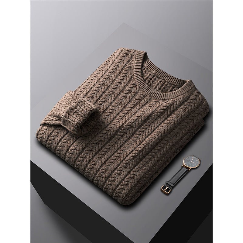 Sweater Men's Thick Cotton Solid Color With Fur - PratSN