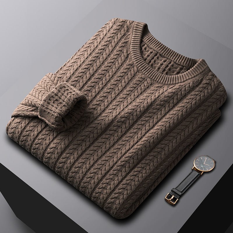 Sweater Men's Thick Cotton Solid Color With Fur - PratSN