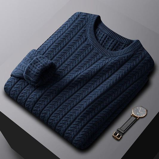 Sweater Men's Thick Cotton Solid Color With Fur - PratSN