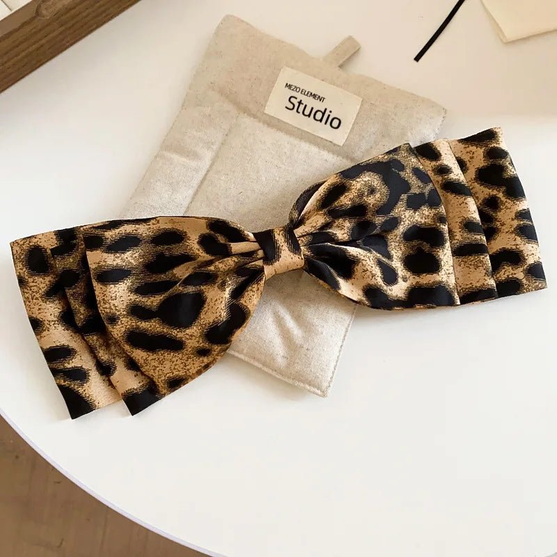 Sweet Pink Bow Hairpins Solid Color Big Bowknot Hair Clips Women Girls Soft Satin Barrettes Clip Party Wedding Hair Accessories - PratSN