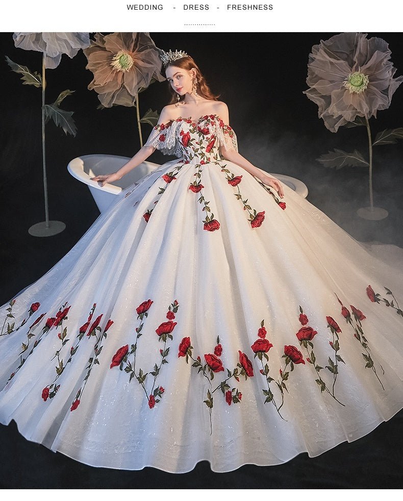 Temperament Bride Bra Trailing Mori Style Wedding Dress - PratSN