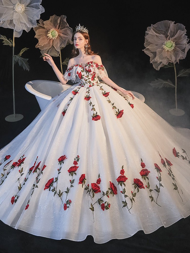 Temperament Bride Bra Trailing Mori Style Wedding Dress - PratSN