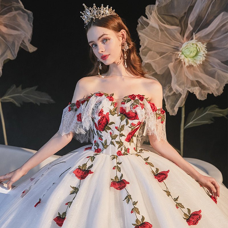 Temperament Bride Bra Trailing Mori Style Wedding Dress - PratSN