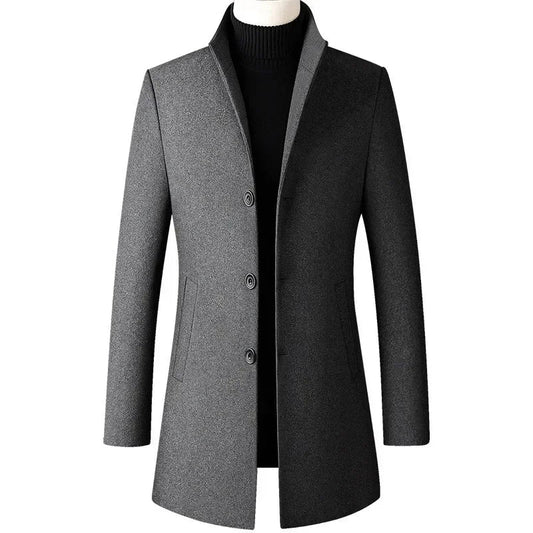 TFETTERS Brand Trench Coat Korean Fashion Business Casual Stand Collar Long Jackets for Men 2025 Autumn Windbreaker Winter Coats - PratSN