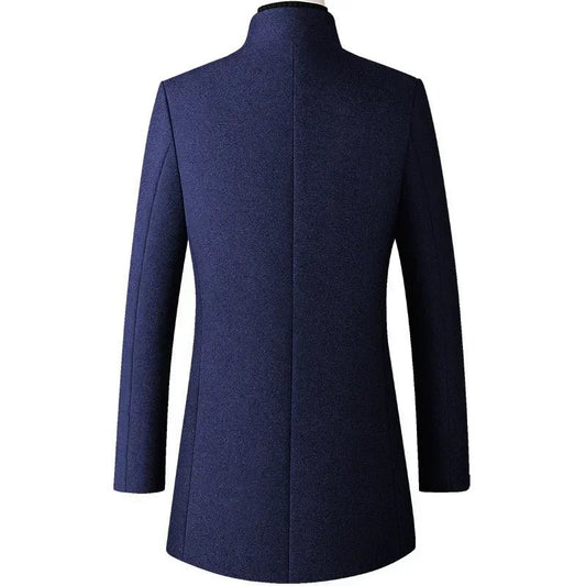 TFETTERS Brand Trench Coat Korean Fashion Business Casual Stand Collar Long Jackets for Men 2025 Autumn Windbreaker Winter Coats - PratSN