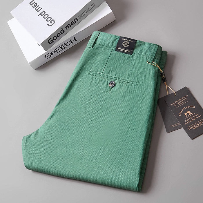 Thin Elastic Loose Straight Stripes Gingham Casual Pants - PratSN