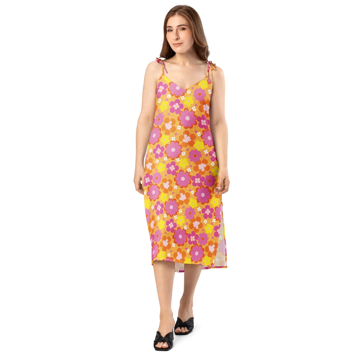 Tie-strap midi dress. - PratSN